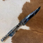 Forjada em inox integral - dorso entalhado - suporte com tridente e garfos - Imagem 12